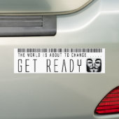 世界は…準備をします変わることを約あります バンパーステッカー (車上)