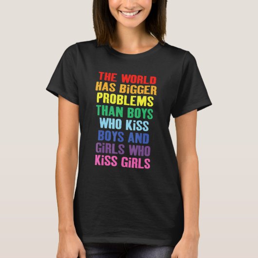 世界はLgbtに大きな問題を抱えている Tシャツ (正面)
