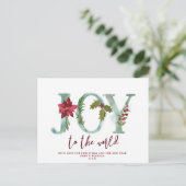 世界へのクリスマス休暇のハガキの喜び シーズンポストカード (スタンド正面)