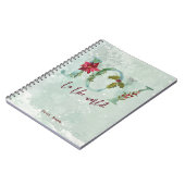 世界への冬のクリスマスの休日の喜び ノートブック (左側)