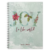 世界への冬のクリスマスの休日の喜び ノートブック (正面)