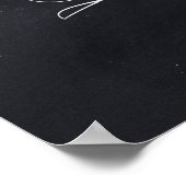 世界への喜びクリスチャンのクリスマスブラックチョーク ポスター (角)