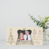 世界への喜びクリスマスカスタムの写真カード シーズンカード (スタンド正面)