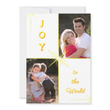 世界への喜びクリスマスフォトグリーティング