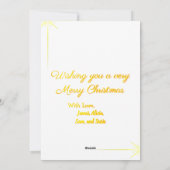 世界への喜びクリスマスフォトグリーティング シーズンカード (裏面)