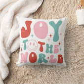 世界への喜びクリスマスレトロ クッション (ブランケット)