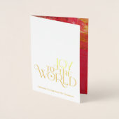 世界への喜びクリスマス・キャロル名エンジェル 箔カード (正面)