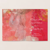 世界への喜びクリスマス・キャロル名エンジェル 箔カード (内部)