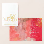 世界への喜びクリスマス・キャロル名エンジェル 箔カード (ディスプレー)