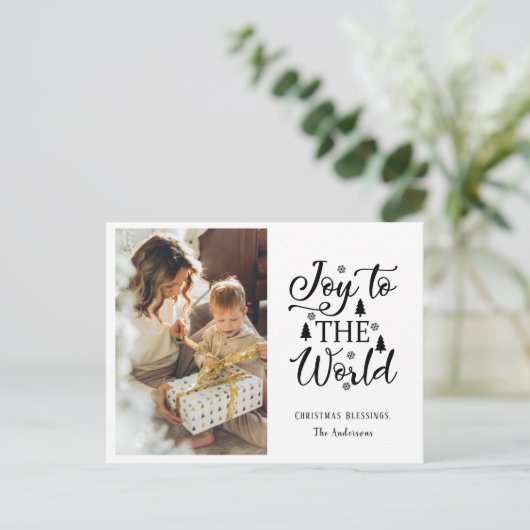 世界への喜びクリスマス・キャロル1枚の写真 シーズンポストカード (スタンド正面)