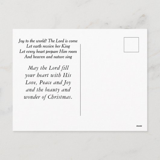 世界への喜びクリスマス・キャロル1枚の写真 シーズンポストカード (裏面)