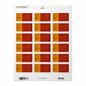 世界への喜びクリムゾン&金ゴールド ラベル (フルシート)