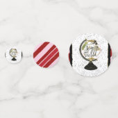 世界への喜びグローバルホリデーピンク&レッドパーティー コンフェッティ (正面)