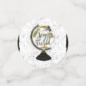 世界への喜びグローバルホリデーピンク&レッドパーティー コンフェッティ (スモール正面)