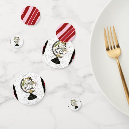 世界への喜びグローバルホリデーピンク&レッドパーティー コンフェッティ (グループ)