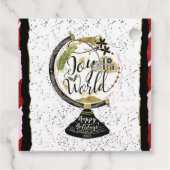 世界への喜びグローバルホリデーピンク&レッドパーティー フェイバータグ (裏面)