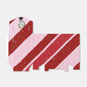 世界への喜びグローバルホリデーピンク&レッドパーティー フェイバーボックス (折り畳みなし)