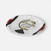 世界への喜びグローバルホリデーピンク&レッドパーティー ペーパープレート (アングル)