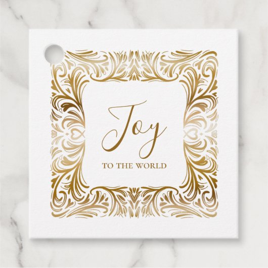 世界への喜びゴールデンクカスタムリエレガントスマス フェイバータグ (正面)