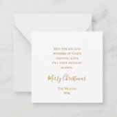 世界への喜びゴールデンクカスタムリシエレガントョス ノートカード (裏面)