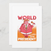 世界への喜びサンタクロース新年キリスト 招待状 (正面/裏面)