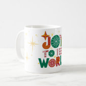 世界への喜びフェスティバルマグ コーヒーマグカップ (正面左)