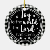 世界への喜びプレイドクリスチャン・クリスマス セラミックオーナメント (裏面)