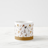 世界への喜びボホの木シンプルのクリスマス エスプレッソカップ (正面)