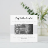 世界への喜びモダン聖なる書物、 経典シンプルクリスマス シーズンカード (スタンド正面)