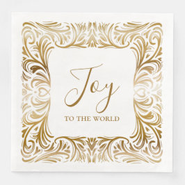 世界への喜びユニーク金ゴールドのエレガントクリスマス