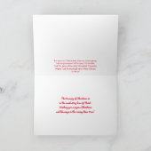 世界への喜びリースクリスマスホリデーカード カード (内部)