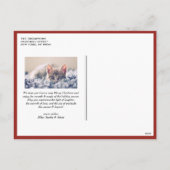 世界への喜びレタリング赤いクリスマスフォト シーズンポストカード (裏面)