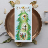 世界への喜びレトロエンジェル出生クリスマス シーズンカード