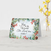 世界への喜び主が持っている来聖降誕祭 カード (黄色い花)