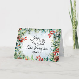 世界への喜び主が持っている来聖降誕祭 カード