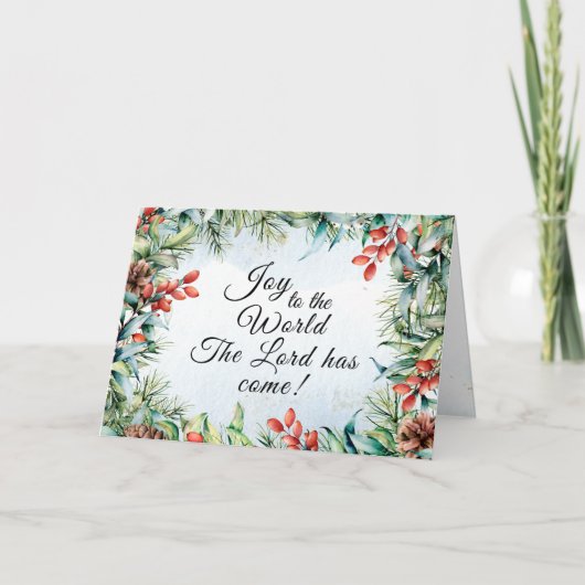 世界への喜び主が持っている来聖降誕祭 カード (正面)