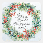 世界への喜び主が持っている来聖降誕祭 スクエアシール (正面)