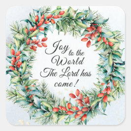 世界への喜び主が持っている来聖降誕祭 スクエアシール