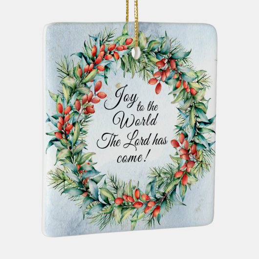 世界への喜び主が持っている来聖降誕祭 セラミックオーナメント (右)