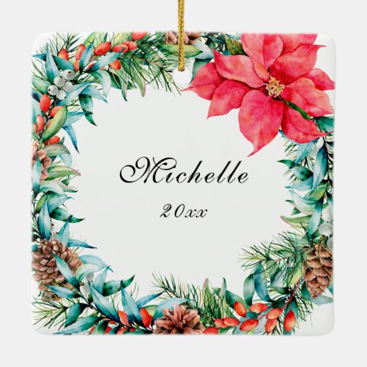 世界への喜び主が持っている来聖降誕祭 セラミックオーナメント (裏面)