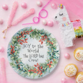 世界への喜び主が持っている来聖降誕祭 ペーパープレート (パーティー)