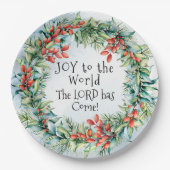 世界への喜び主が持っている来聖降誕祭 ペーパープレート (正面)