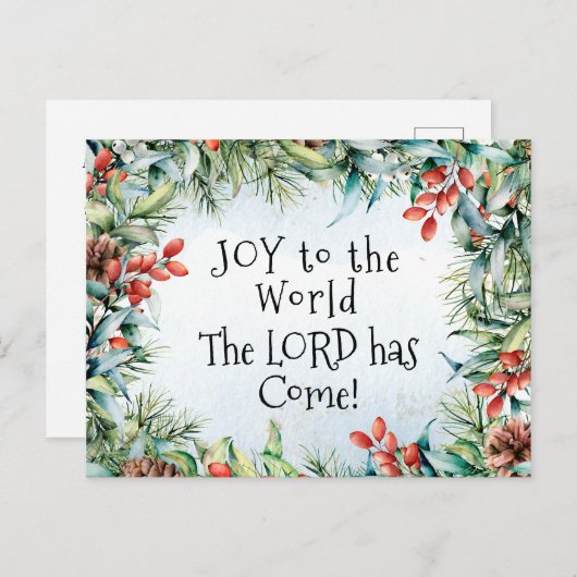 世界への喜び主が持っている来聖降誕祭 ポストカード (正面/裏面)