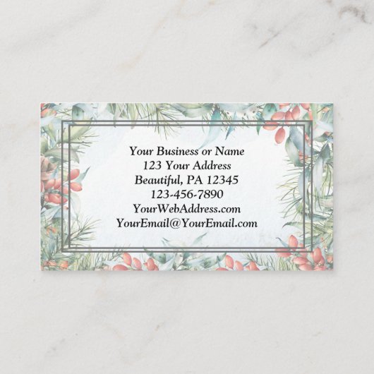 世界への喜び主が持っている来聖降誕祭 名刺 (裏面)