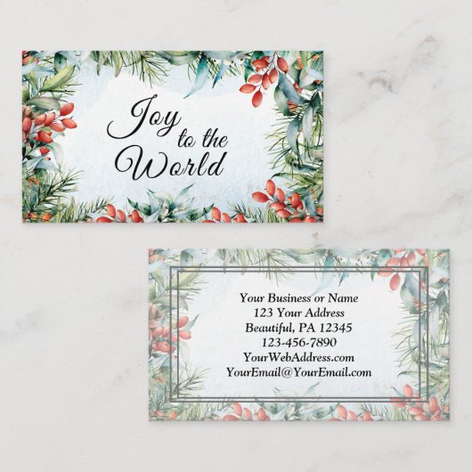 世界への喜び主が持っている来聖降誕祭 名刺 (正面/裏面)