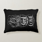 世界への喜び主の来レタリングクリスチャン アクセントクッション (正面)