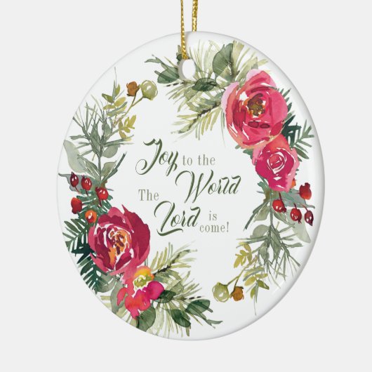 世界への喜び主はクリスマス来だ セラミックオーナメント (左)