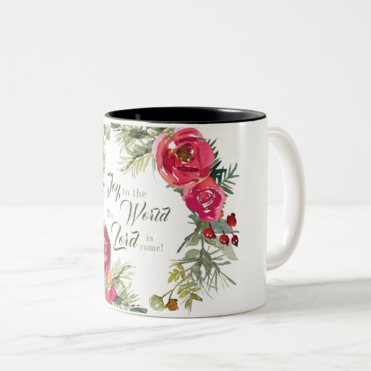 世界への喜び主はクリスマス来である ツートーンマグカップ (正面右)