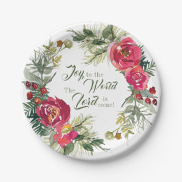 世界への喜び主はクリスマス来である ペーパープレート