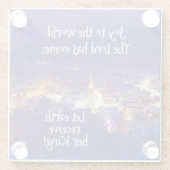 世界への喜び主は来クリスマスキャロル ガラスコースター (裏面)